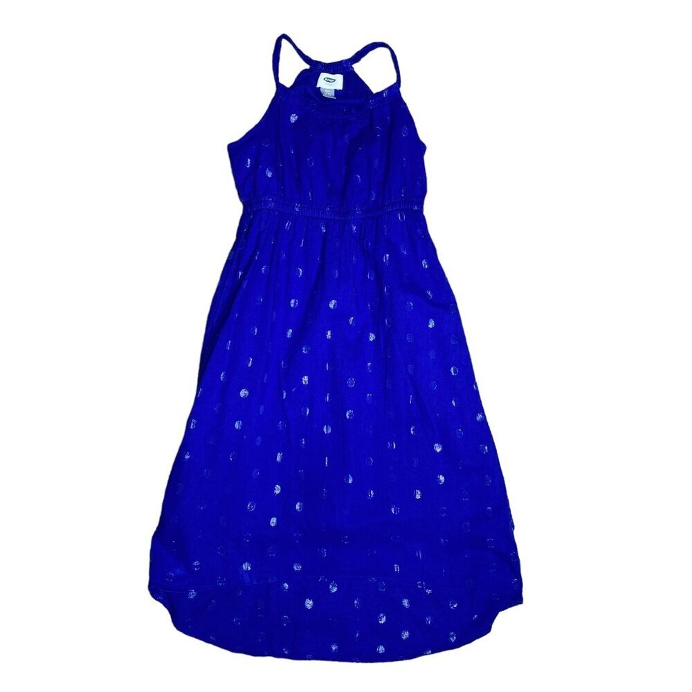 Old Navy Blue Polka Dot Maxi Dress Size Small 6/7